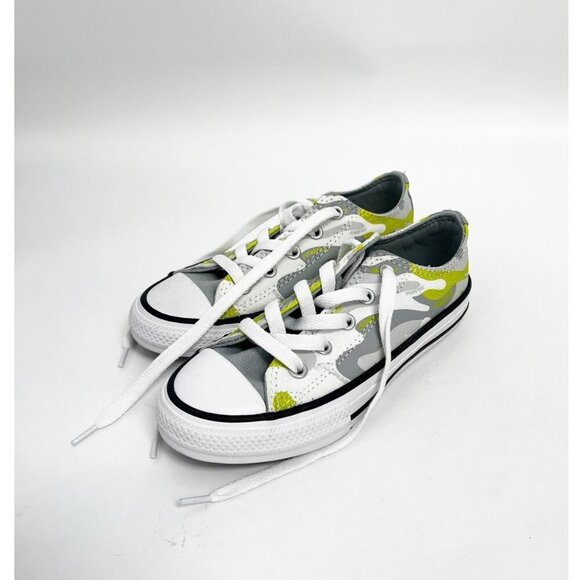 Converse Other - Converse Kids Chuck Taylor All Star Camo Ox White/Ash Stone/Lime Twist Sz 13 New